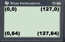 TI86 Screen Coordinates